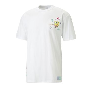 PUMA Puma x SPONGEBOB M' Graphic n t-paita Valkoinen