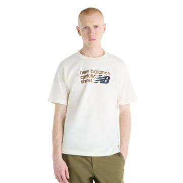 NEW BALANCE New Balance ATHLETICS PREMIUM RELAXED CHEST LOGO marškinėliai Balta