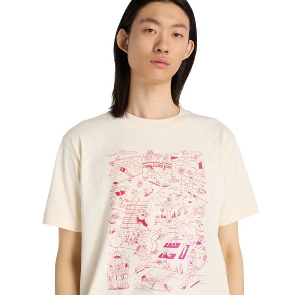 New Balance M' Athletics Sports Mural T-shirts