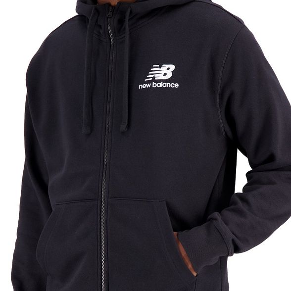 New Balance M' Essentials Stacked Logo Full Zip Sweatshirt